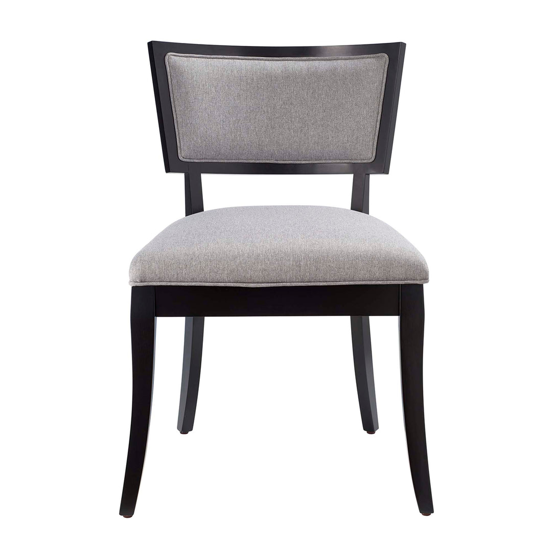 Posh Upholstered Fabric Dining Chairs Set of 2