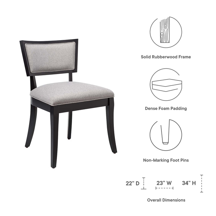 Posh Upholstered Fabric Dining Chairs Set of 2