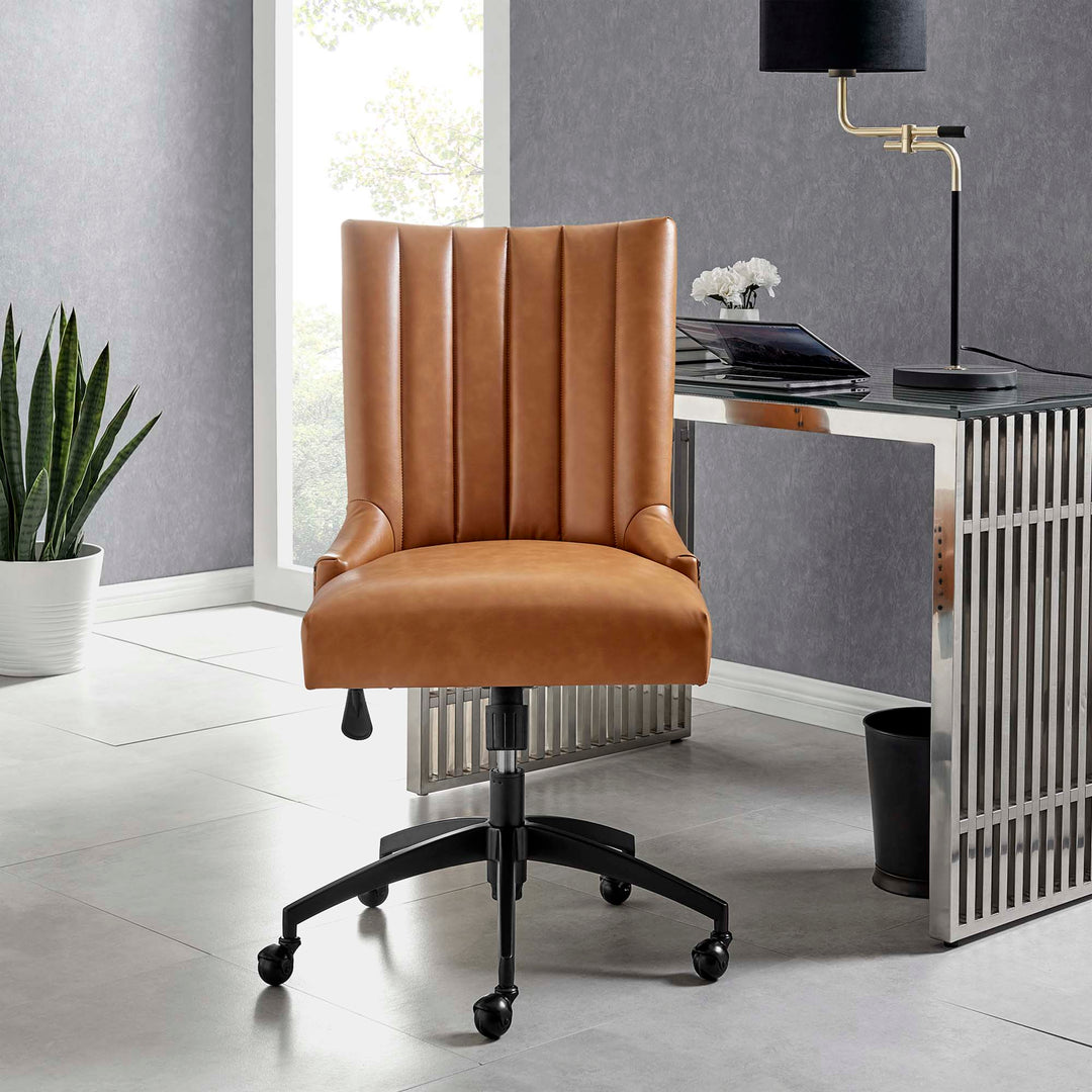 Elevate Collection Tufted Vegan Leather Desk Chair