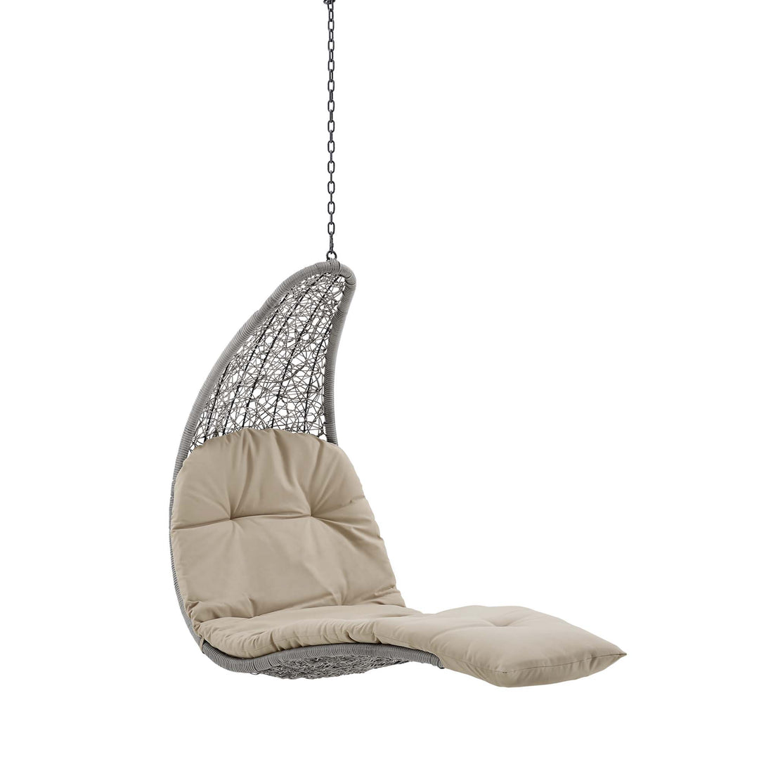 Leisurely Hanging Chaise Lounge Outdoor Patio Swing Chair