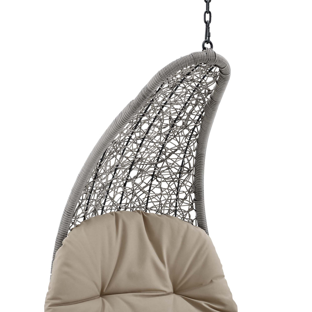 Leisurely Hanging Chaise Lounge Outdoor Patio Swing Chair