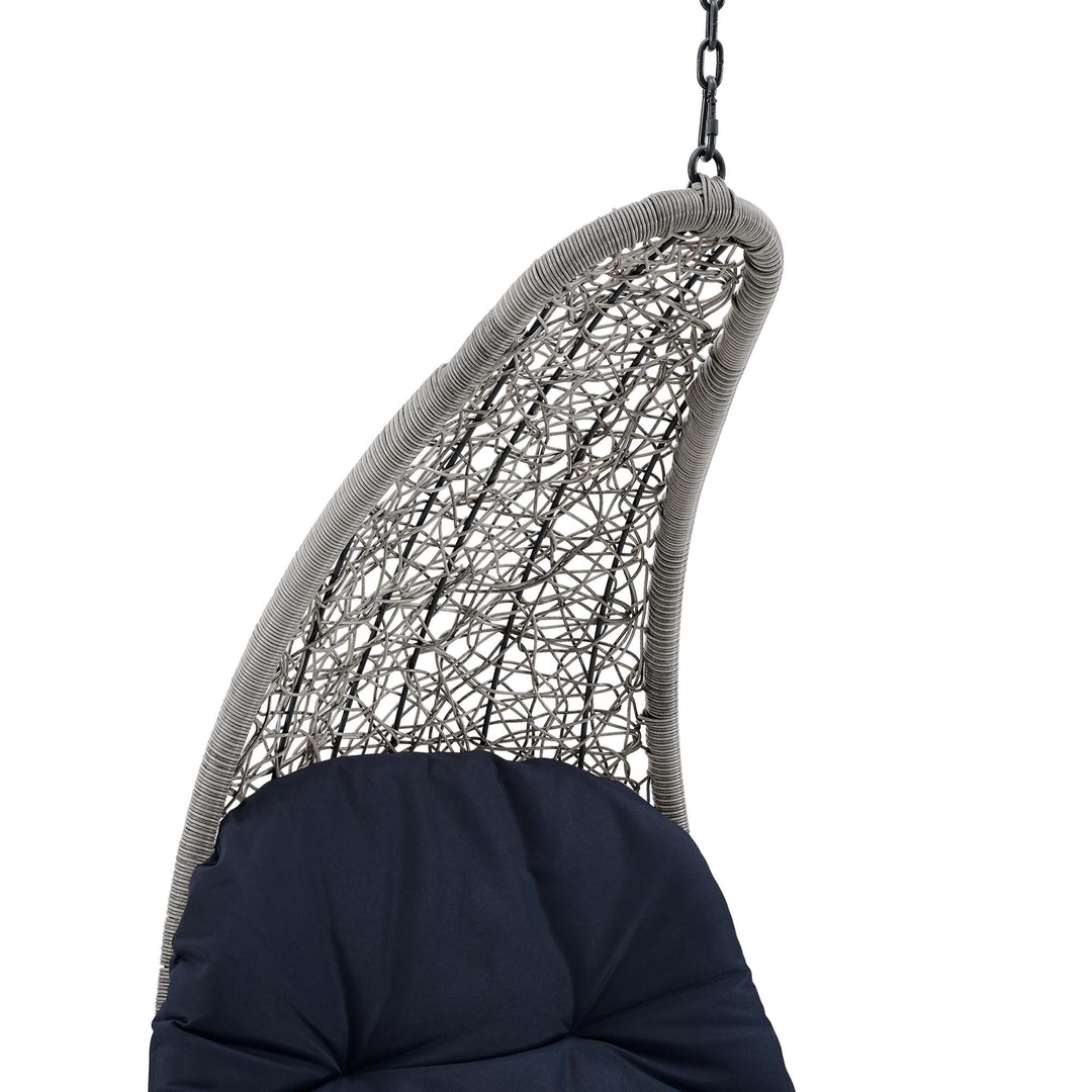 Leisurely Hanging Chaise Lounge Outdoor Patio Swing Chair