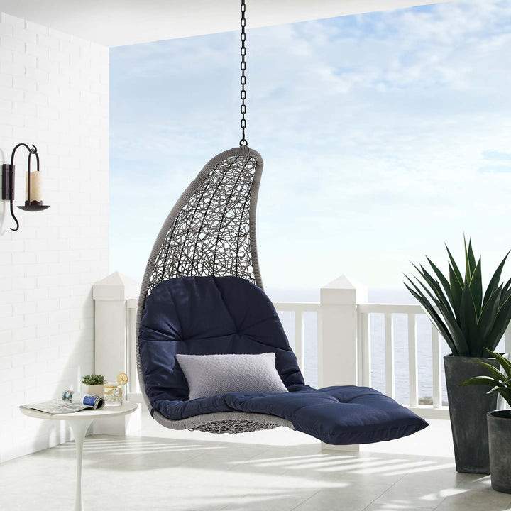 Leisurely Hanging Chaise Lounge Outdoor Patio Swing Chair