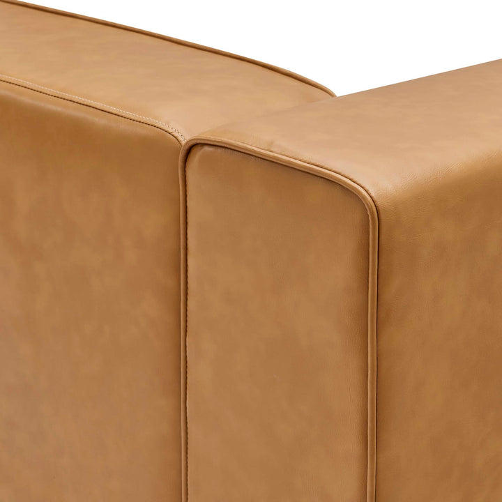 Mix Vegan Leather Left-Arm Chair