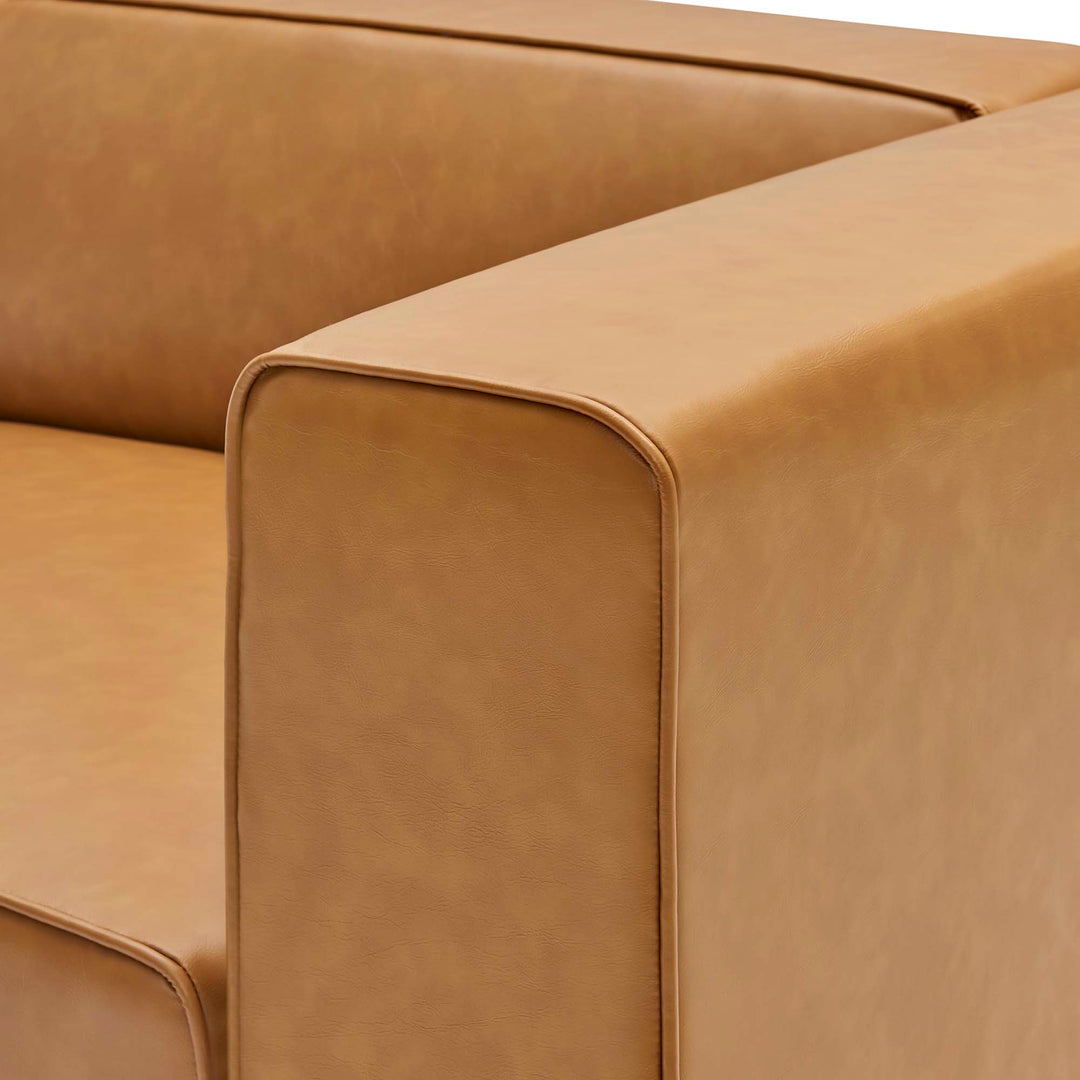 Merge Mock Leather Right-Arm Chair