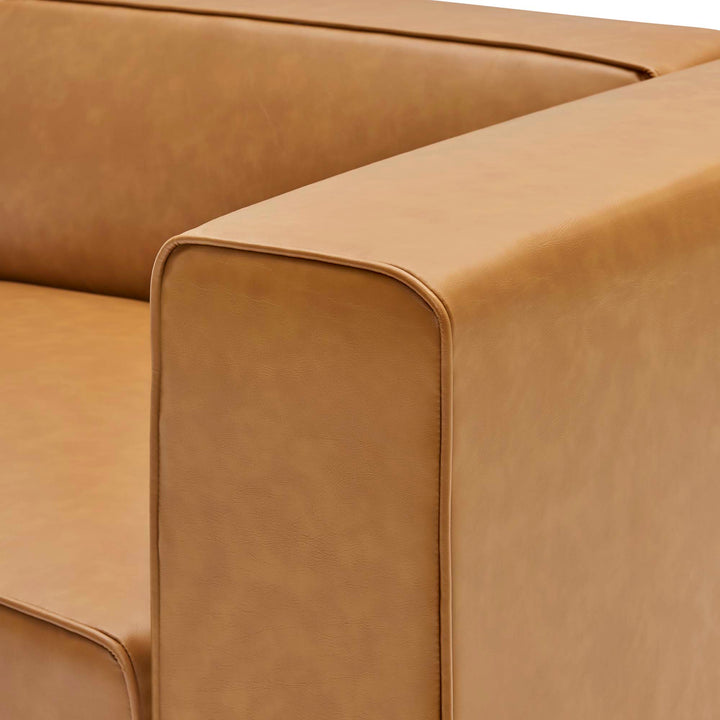 Merge Mock Leather Right-Arm Chair