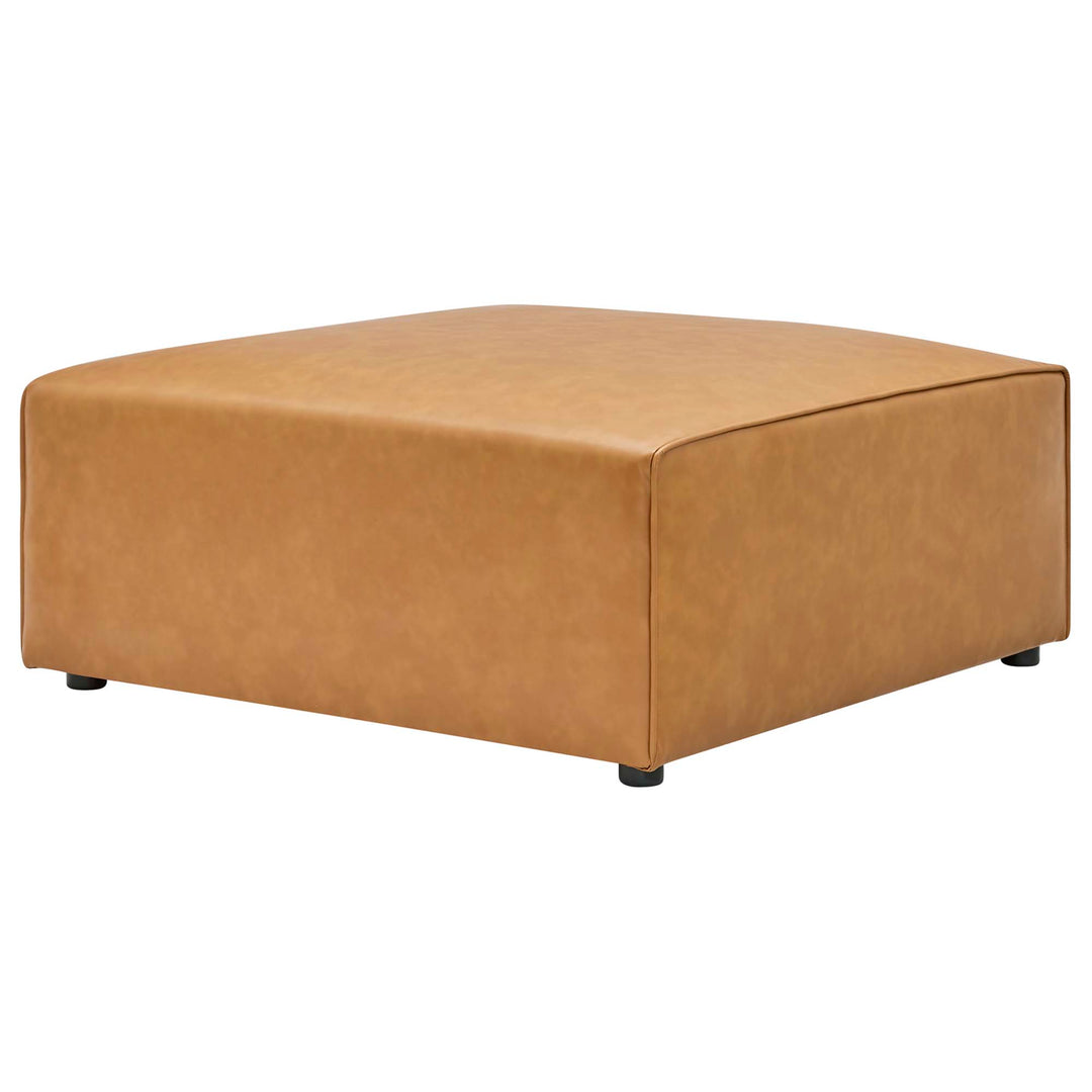 Metro Vegan Leather Ottoman