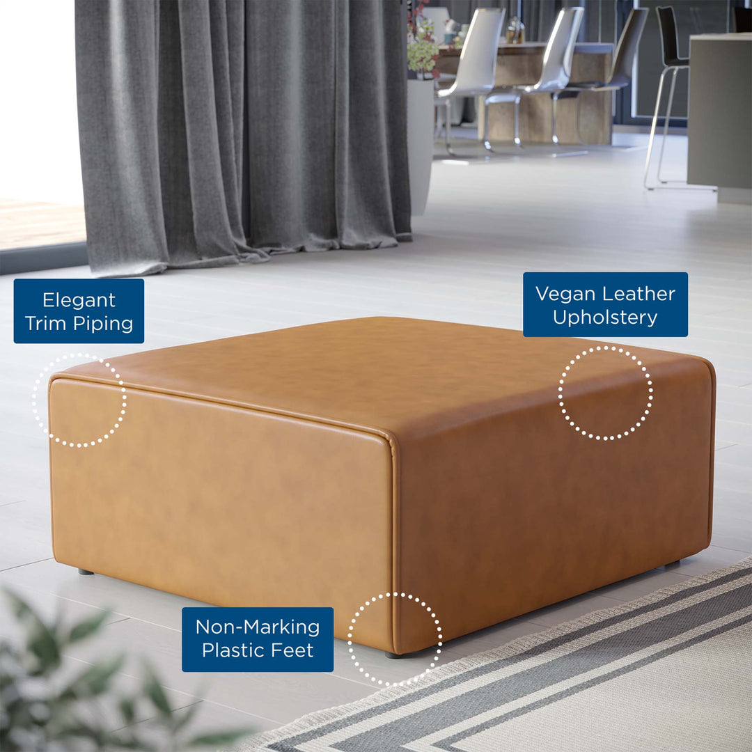 Metro Vegan Leather Ottoman