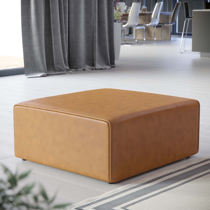 Metro Vegan Leather Ottoman