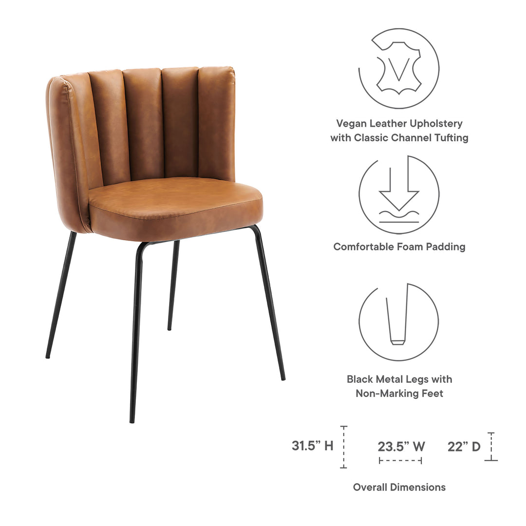 Valor Vegan Leather Dining Chair Set of 2