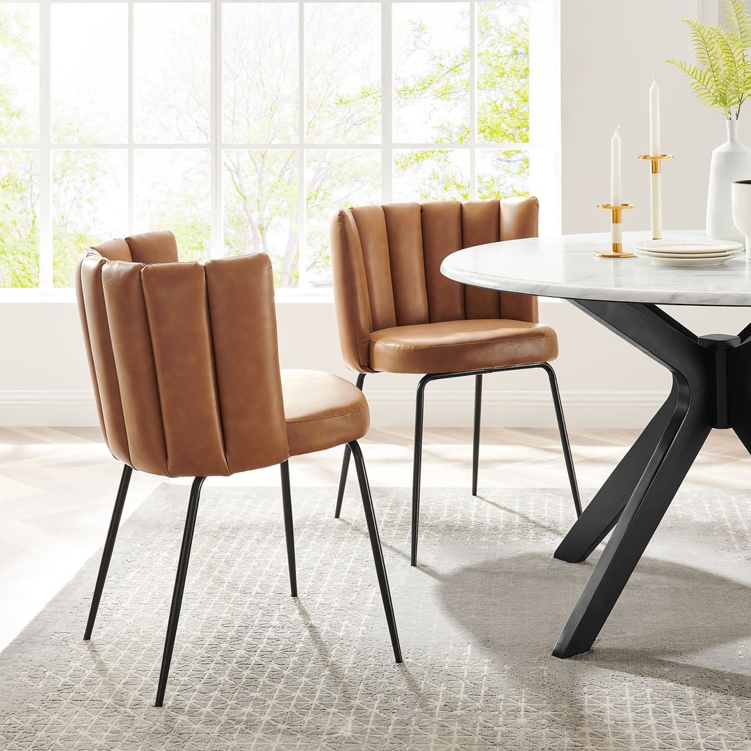 Valor Vegan Leather Dining Chair Set of 2