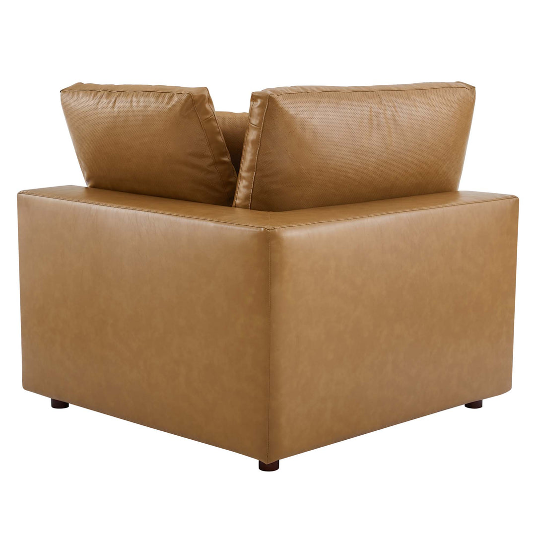 Cascade Deluxe Down-Filled Vegan Leather Corner Chair