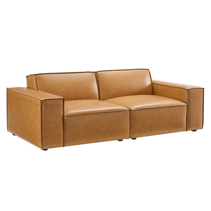 Revive Vegan Leather Recliner Loveseat