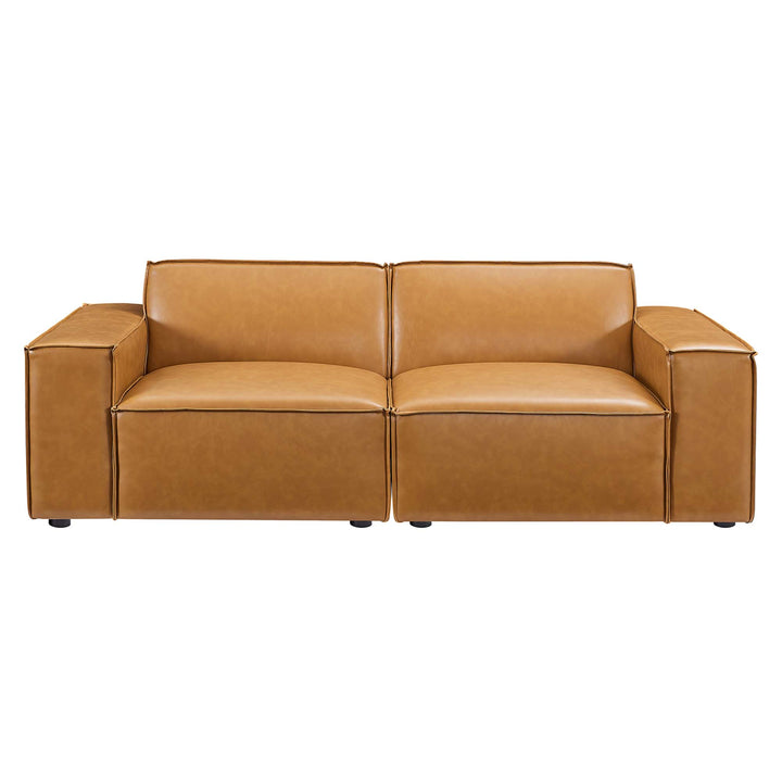 Revive Vegan Leather Recliner Loveseat