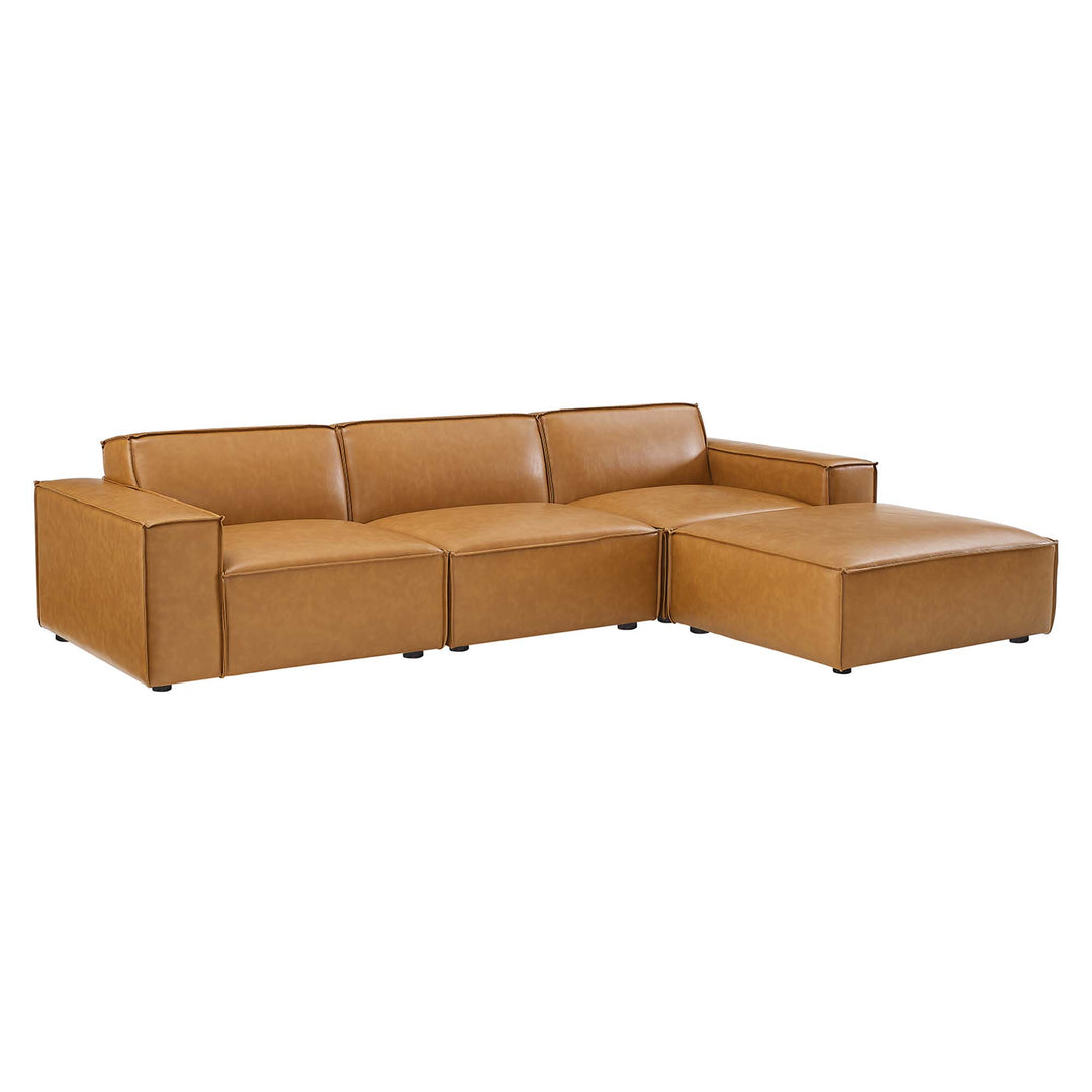 Revive 4-Piece Vegan Leather Sectional Sofa