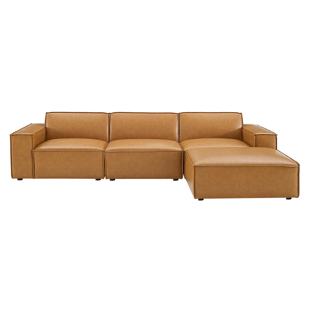 Revive 4-Piece Vegan Leather Sectional Sofa