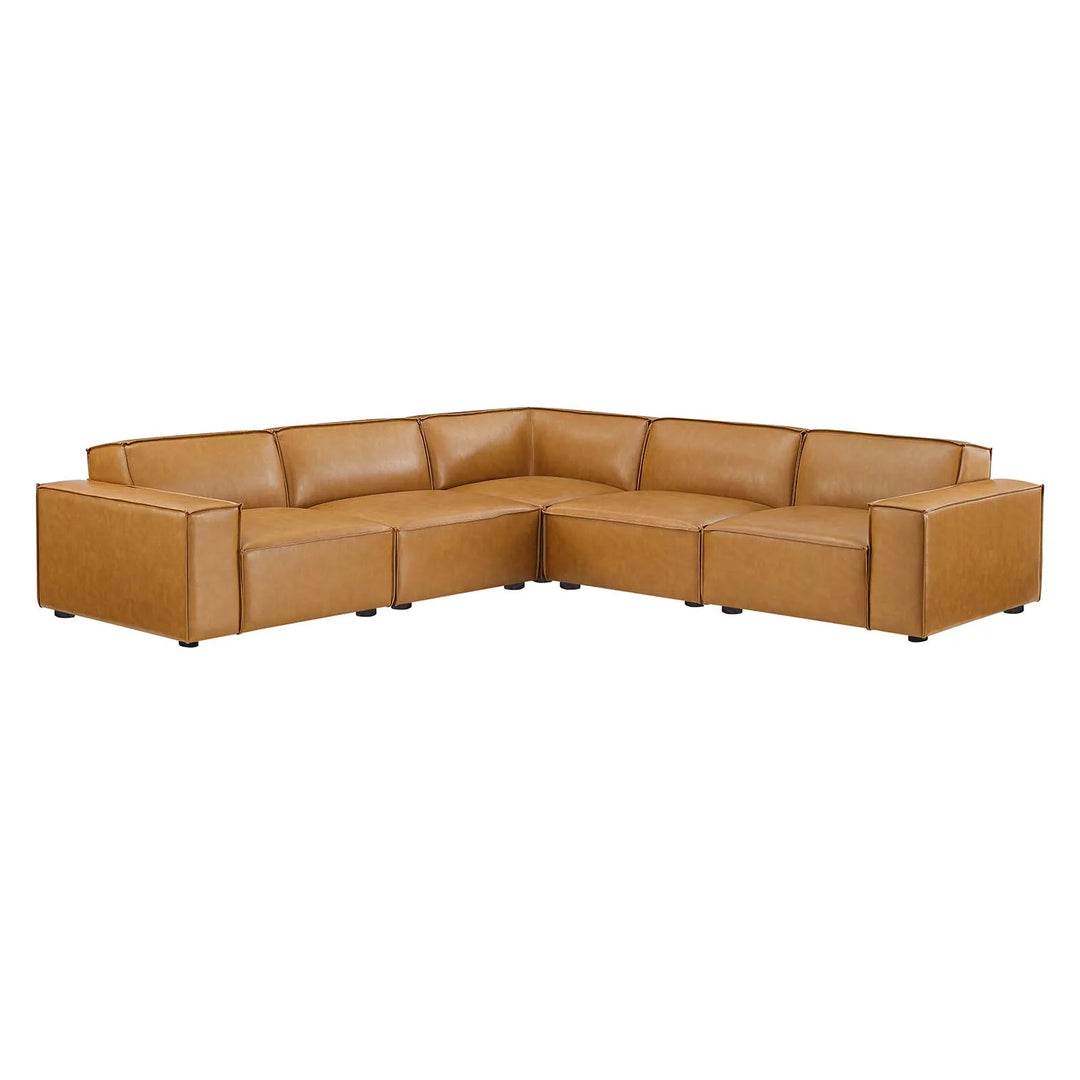 Tressor 5-Piece Sectional - Tan