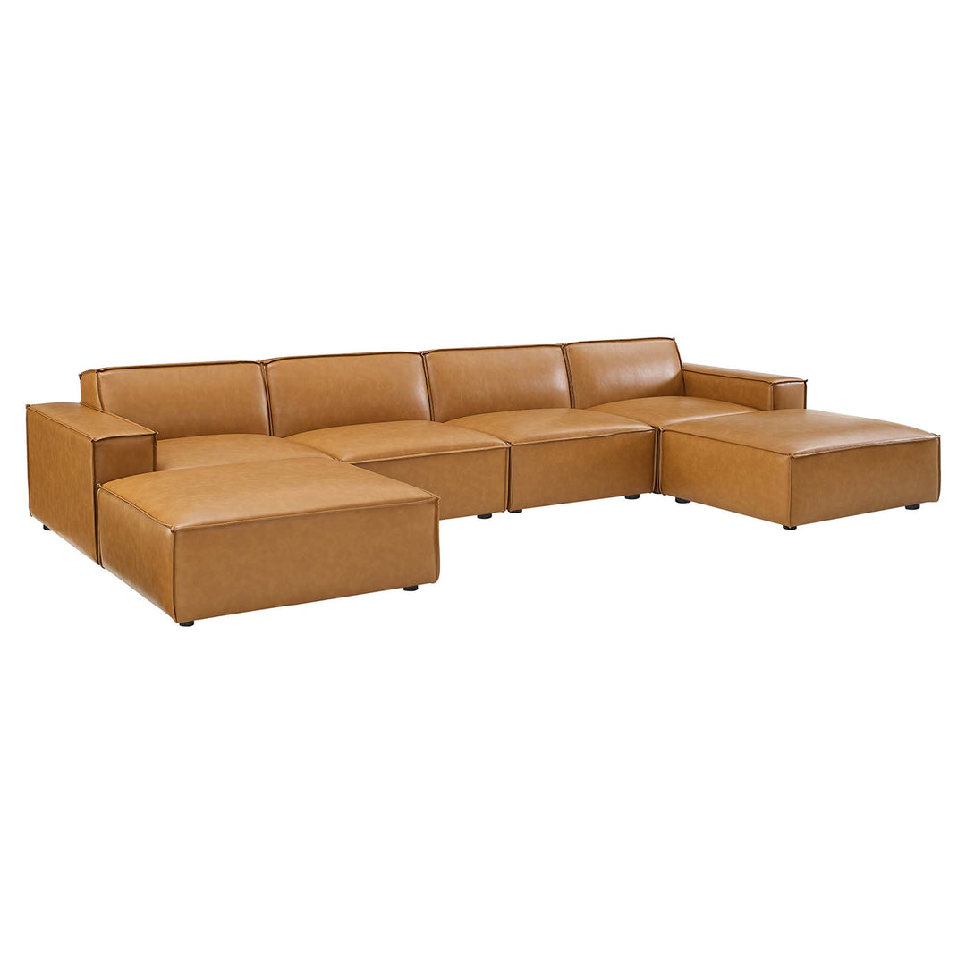 Revive 6-Piece Vegan Leather Sectional Sofa