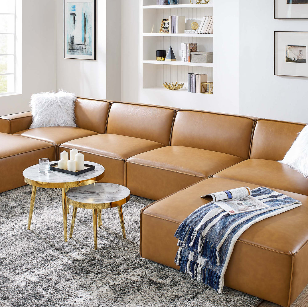 Revive 6-Piece Vegan Leather Sectional Sofa