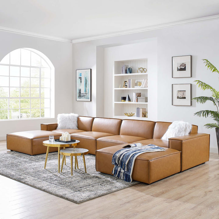 Revive 6-Piece Vegan Leather Sectional Sofa