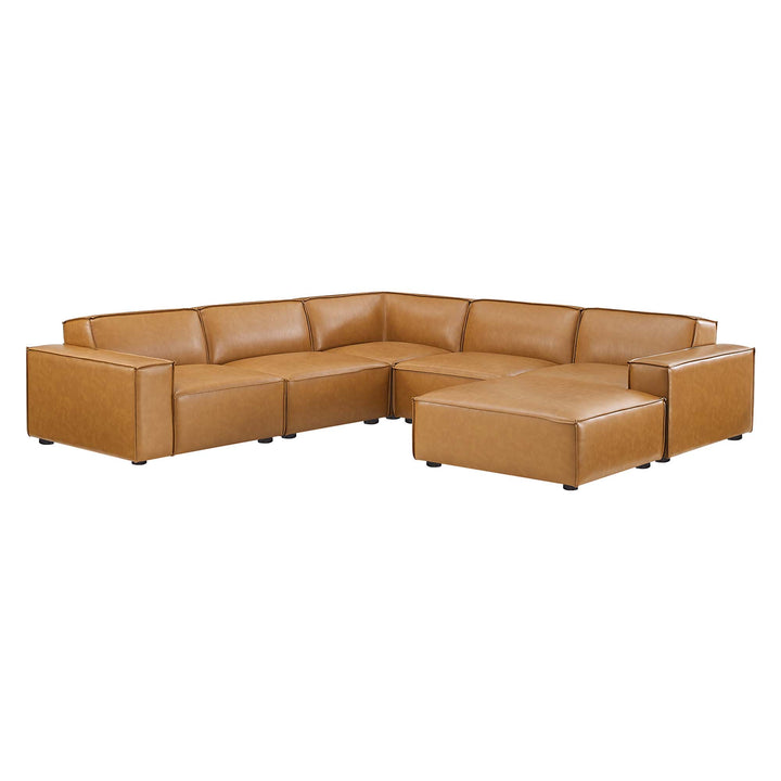 Revitalize 6-Piece Vegan Leather Sectional Sofa