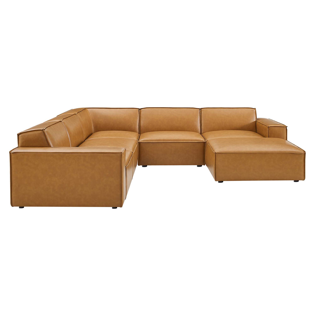 Revitalize 6-Piece Vegan Leather Sectional Sofa