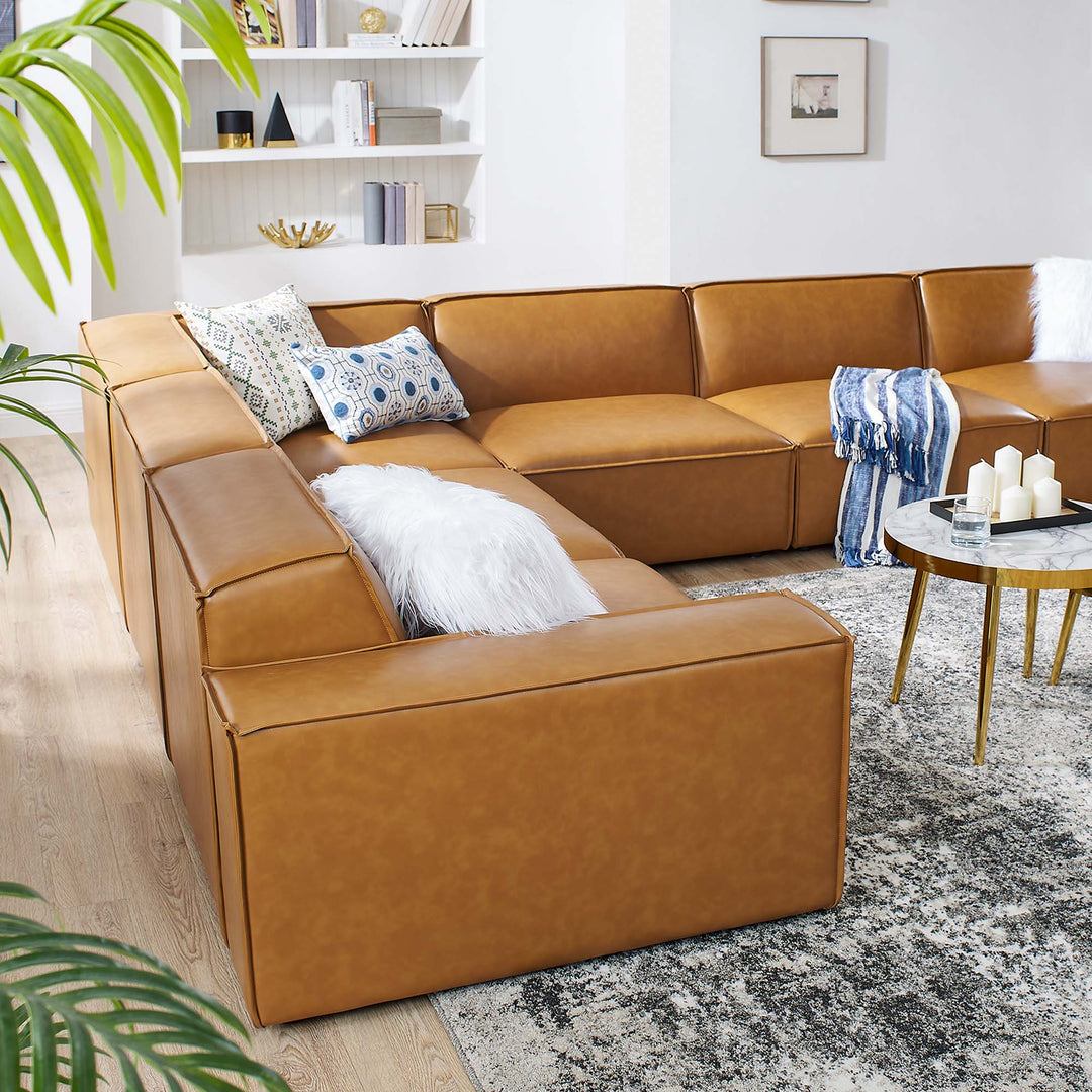 Reclaim 6-Piece Vegan Leather Sectional Sofa