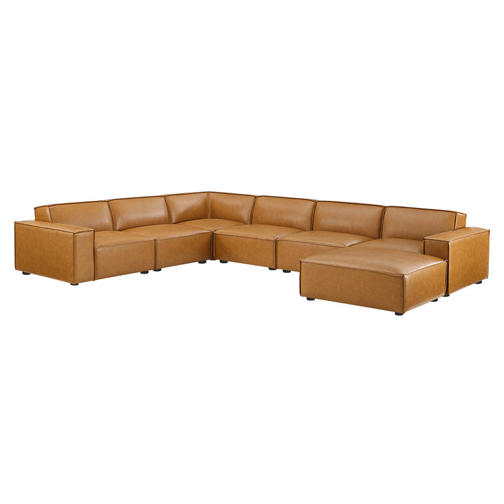 Revive 7-Piece Vegan Leather Sectional Sofa