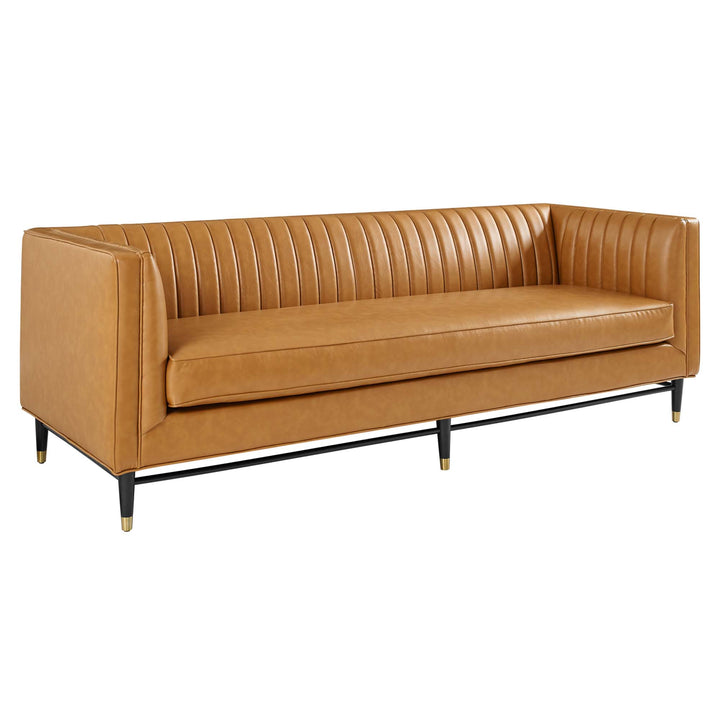 Distinct Chesterfield Tufted Vegan Leather Sofa