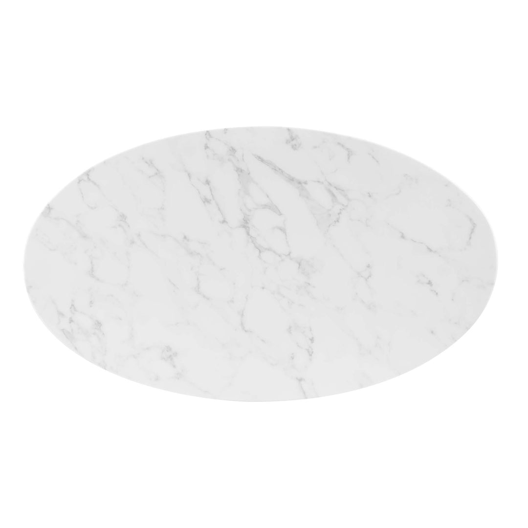 Vienna 48" Oval Engineered Marble Dining Table