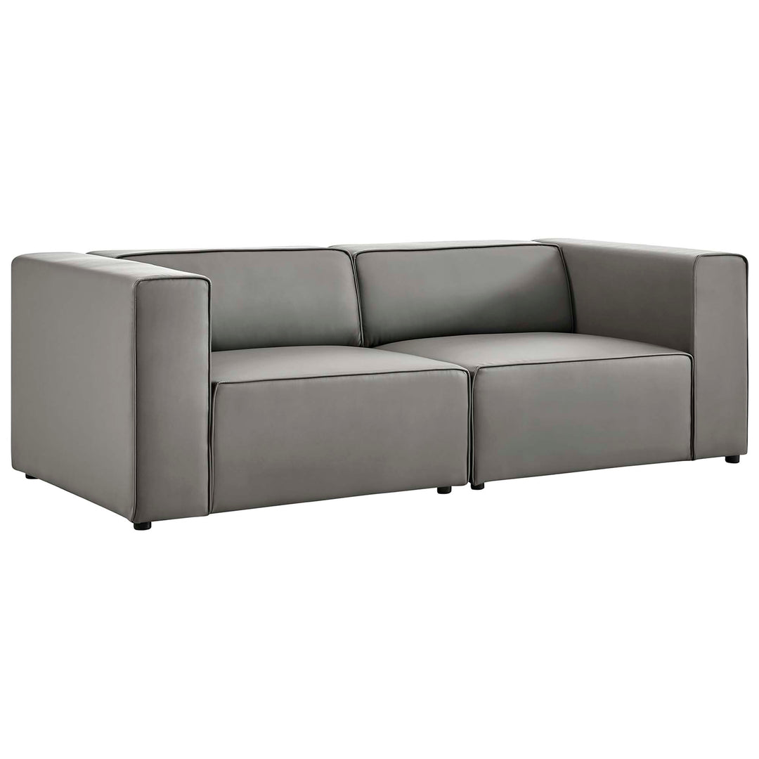 Mingle 2-Piece Vegan Leather Sectional Sofa Lounge