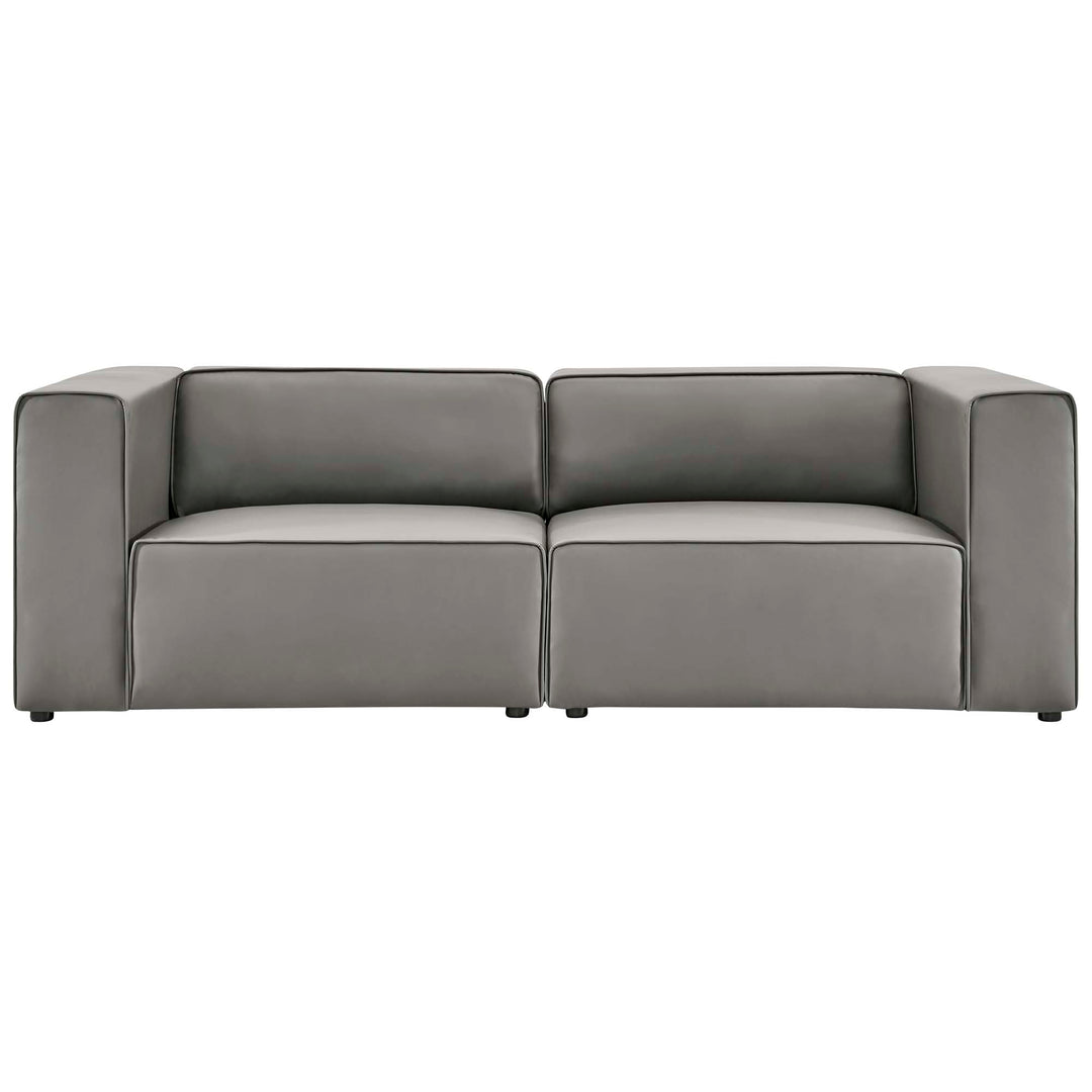 Mingle 2-Piece Vegan Leather Sectional Sofa Lounge