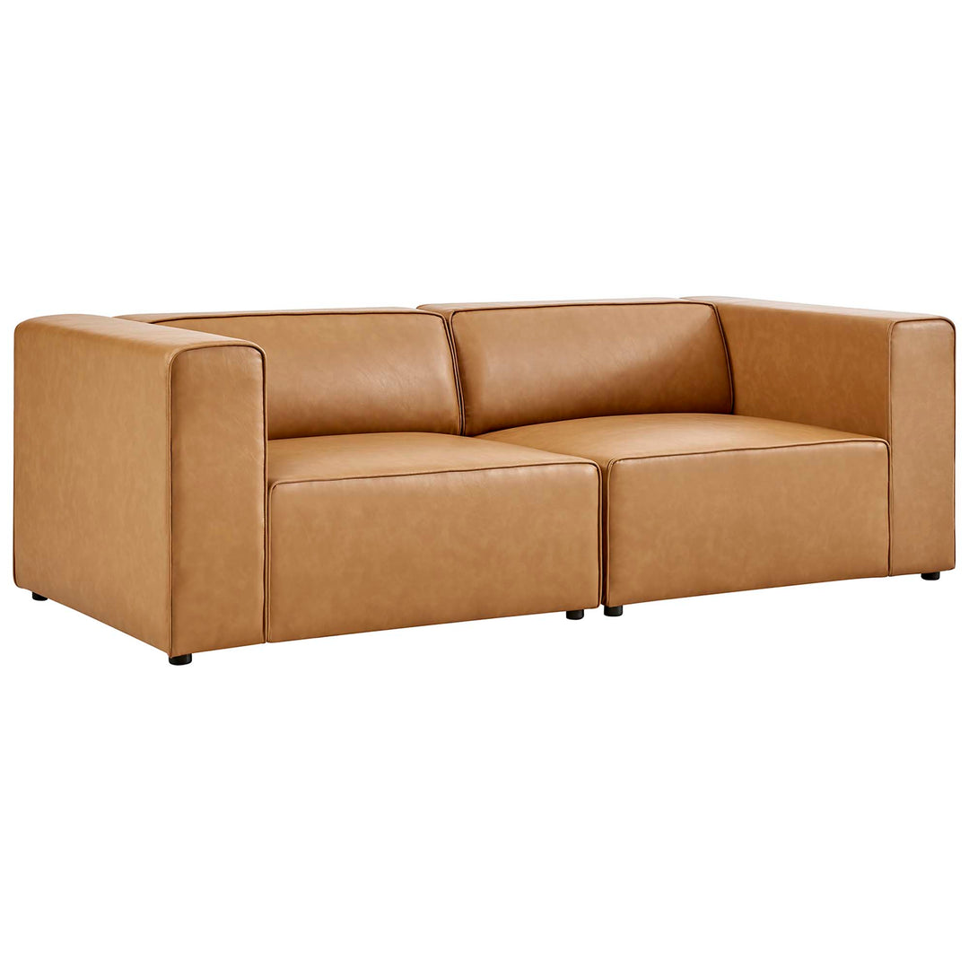 Mingle 2-Piece Vegan Leather Sectional Sofa Lounge