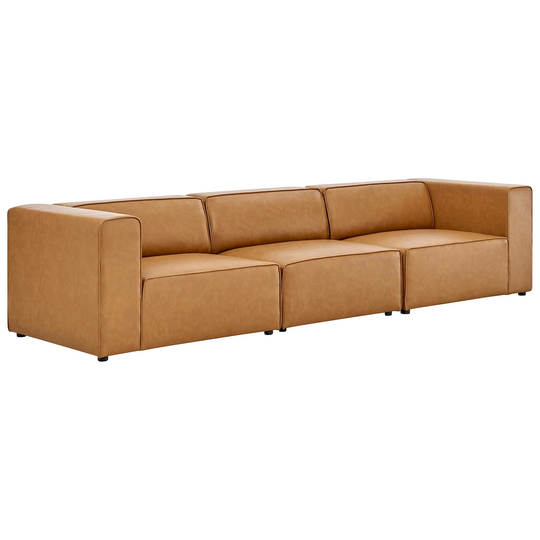 Mingle 3-Piece Vegan Leather Seating Sofa