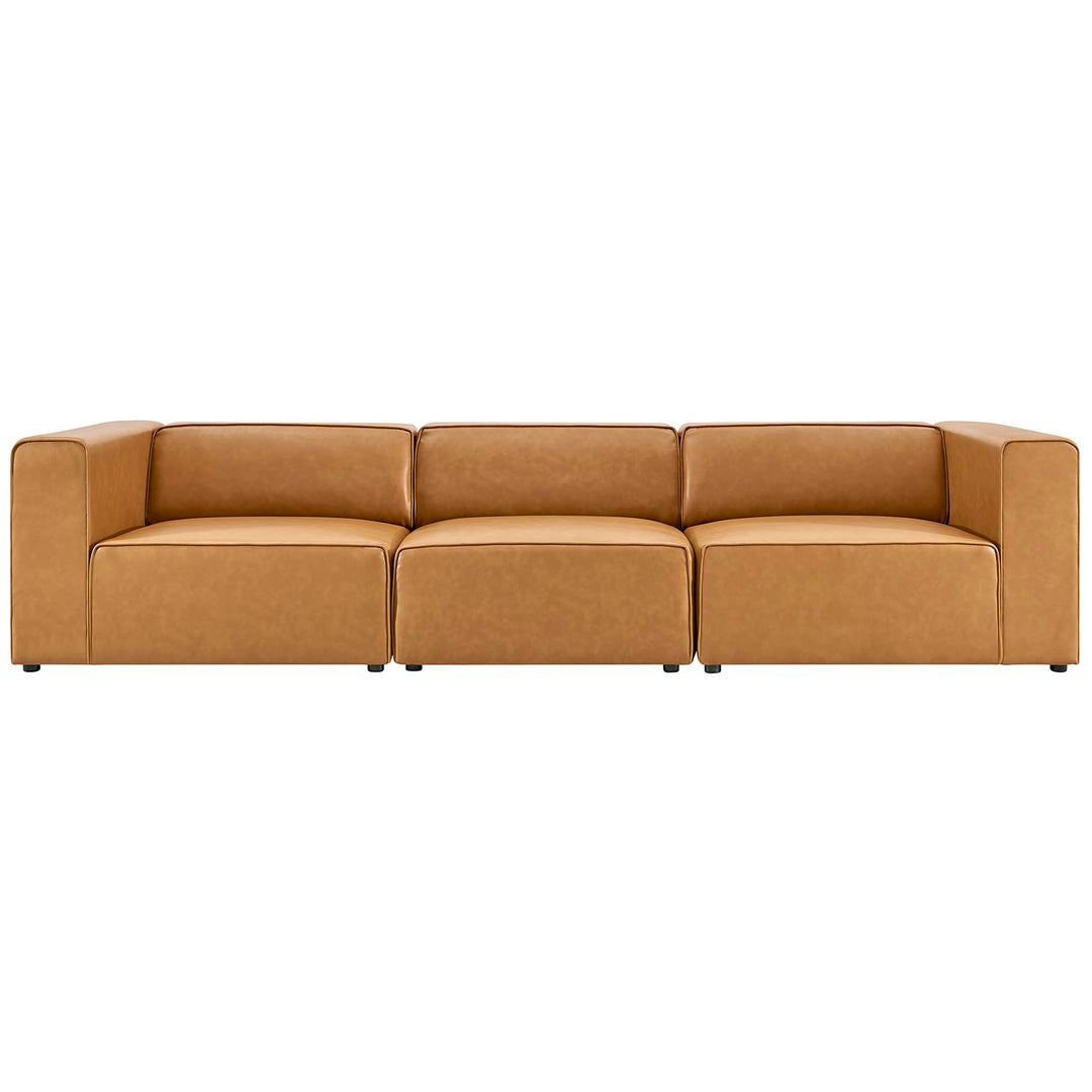 Mingle 3-Piece Vegan Leather Seating Sofa