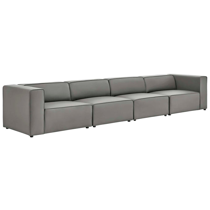 Mingle 4-Piece Vegan Leather Lounge Sofa