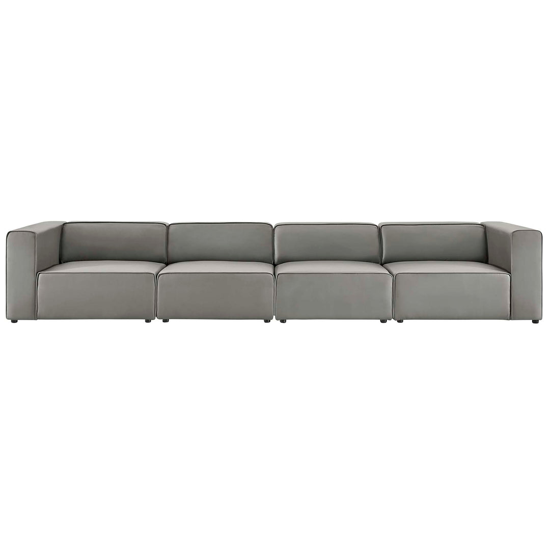 Mingle 4-Piece Vegan Leather Lounge Sofa