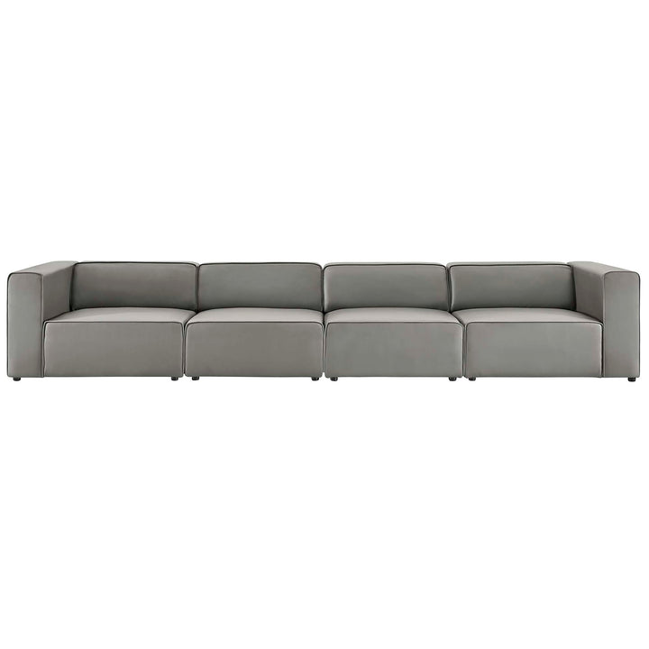 Mingle 4-Piece Vegan Leather Lounge Sofa