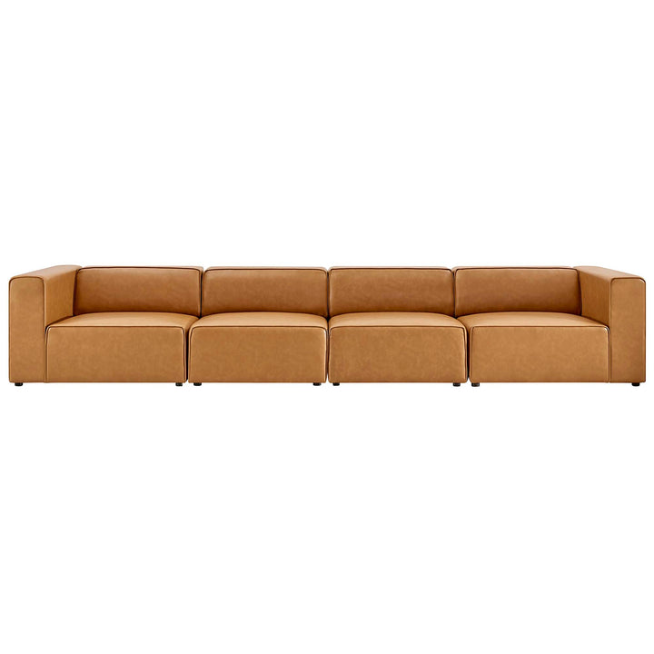 Mingle 4-Piece Vegan Leather Lounge Sofa