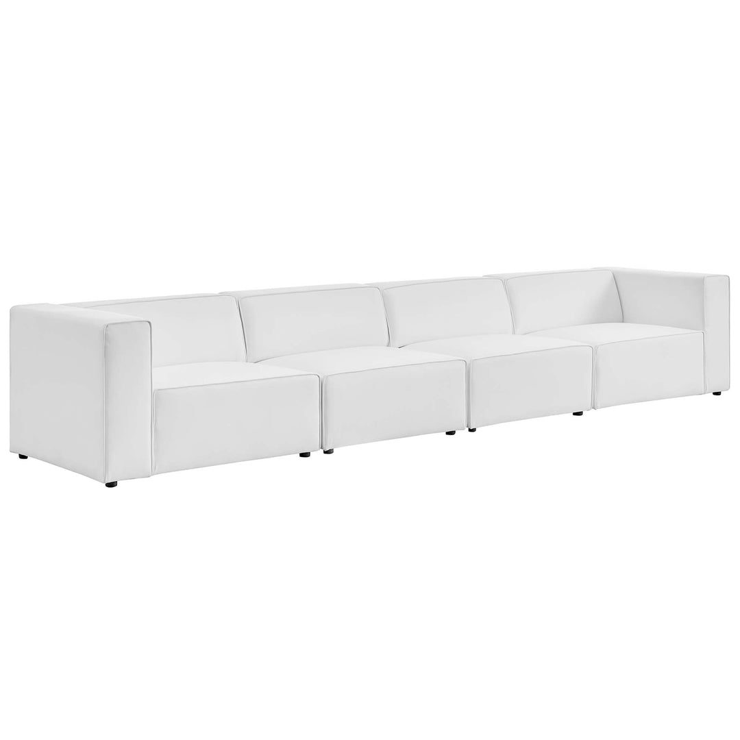 Mingle 4-Piece Vegan Leather Lounge Sofa