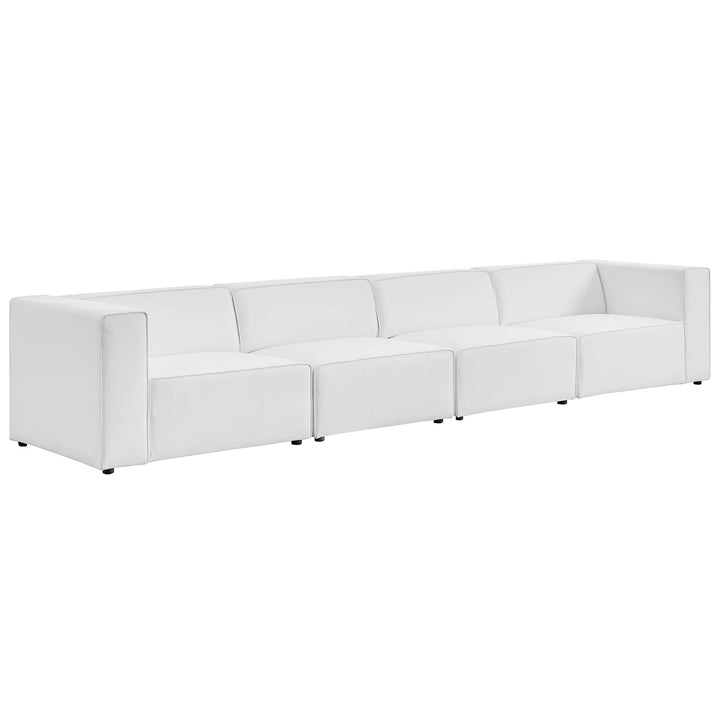 Mingle 4-Piece Vegan Leather Lounge Sofa