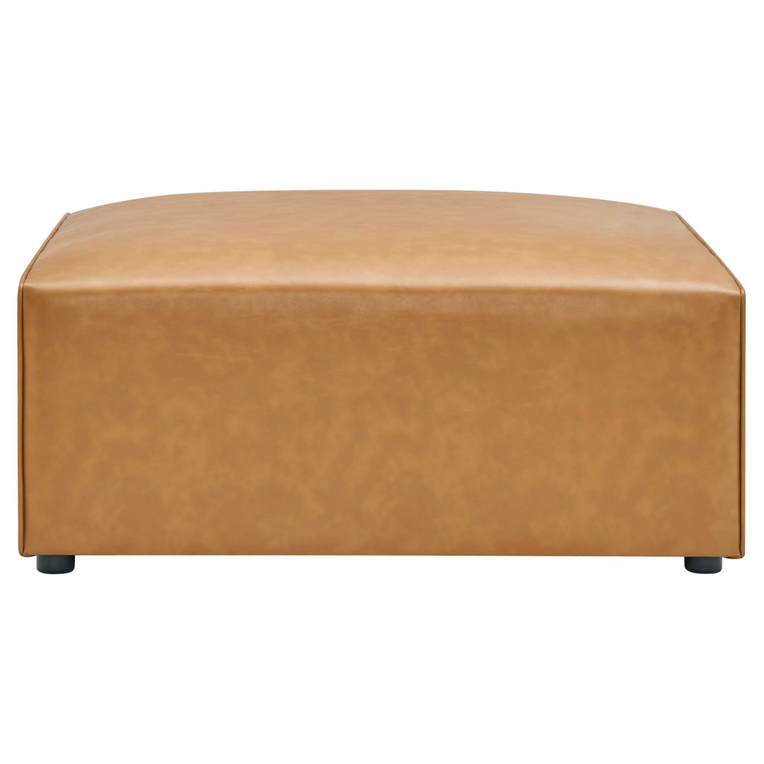 Mingle 4-Piece Faux Leather Sofa and 2 Ottomans Set