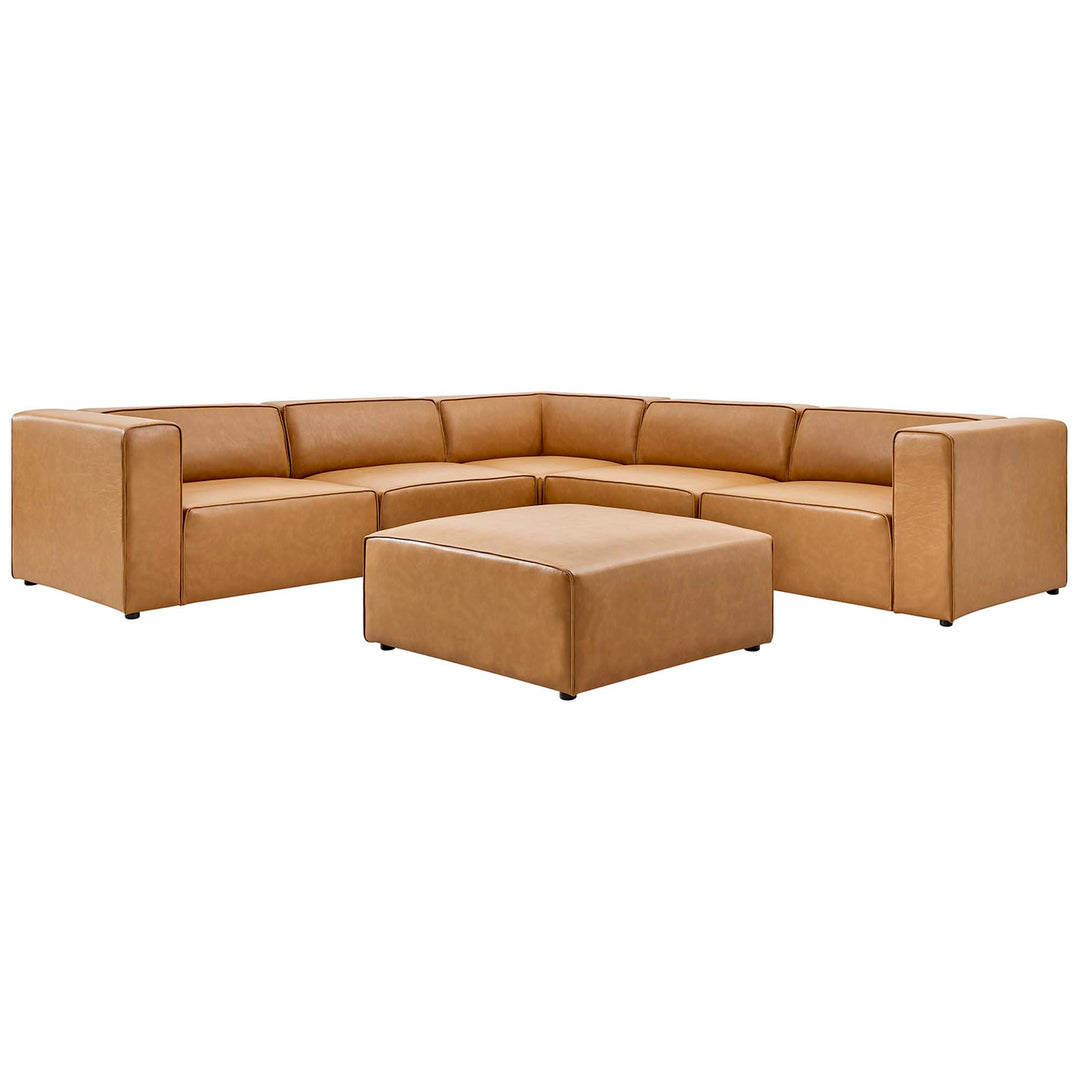 Mix 6-Piece Modern Leatherette Furniture Set