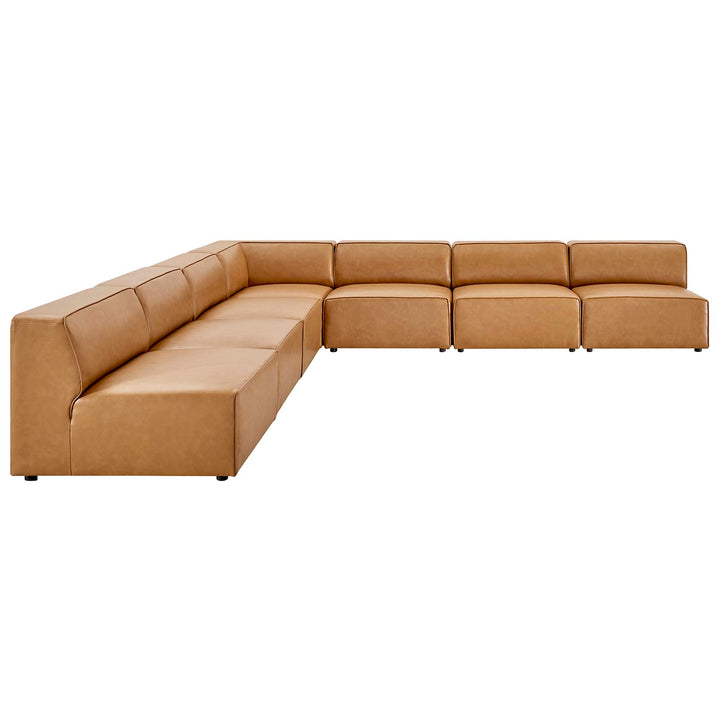 Mingle 7-Piece Vegan Leather Sofa Set