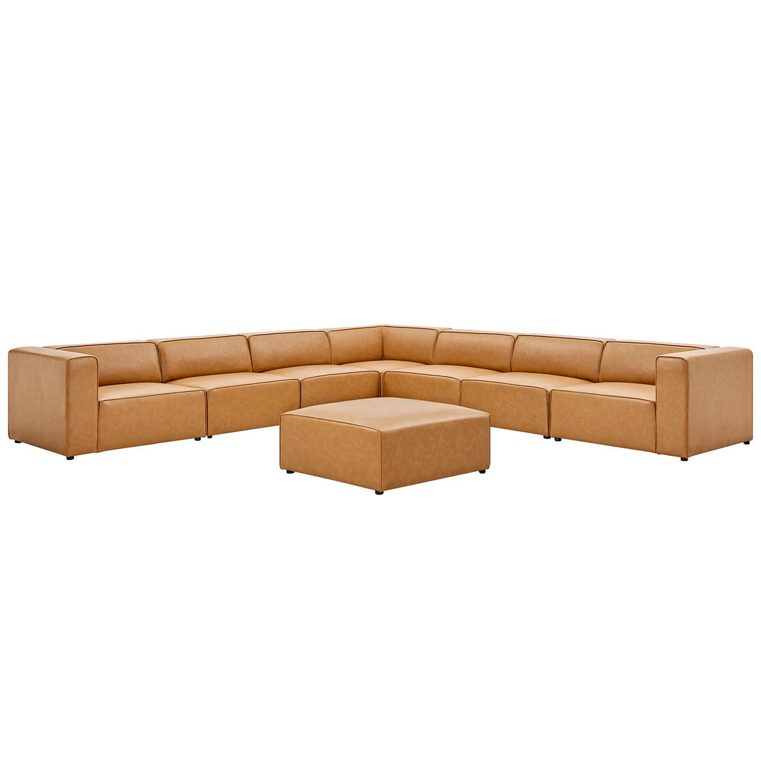 Mingle 8-Piece Vegan Leather Seating Sofa Suite