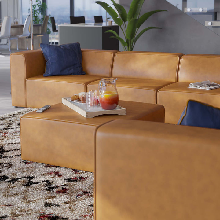 Mingle 8-Piece Vegan Leather Seating Sofa Suite