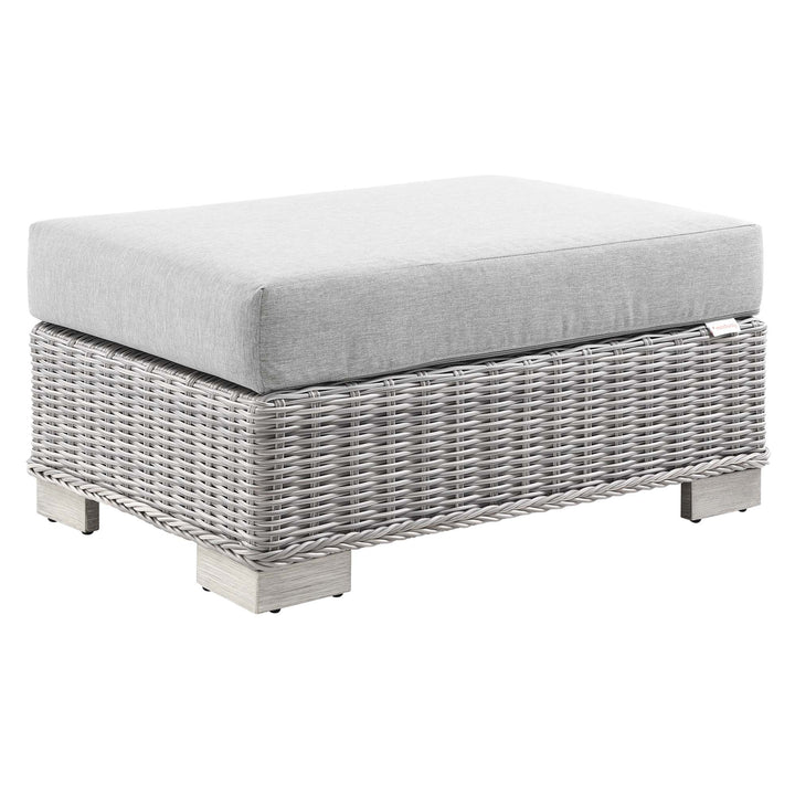 Camden Outdoor Patio Wicker Rattan Ottoman