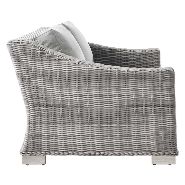 Cedar Outdoor Patio Wicker Rattan Loveseat