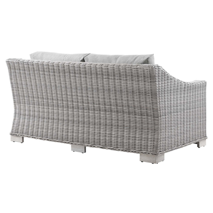 Cedar Outdoor Patio Wicker Rattan Loveseat