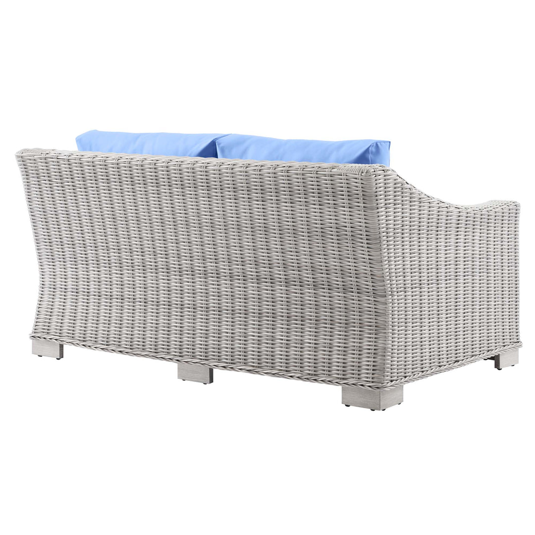 Cedar Outdoor Patio Wicker Rattan Loveseat